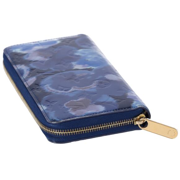 Louis Vuitton Zippy Wallet M90018 Grand Blue Patent Leather Floral - Picture 3 of 6